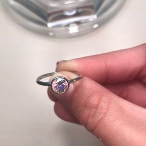 Opal ring with silver band
